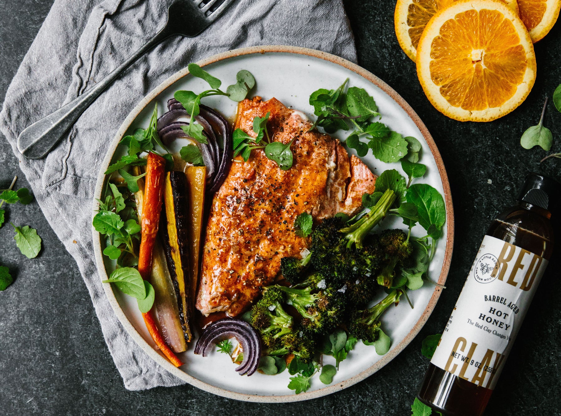 Hot Honey Glazed Salmon