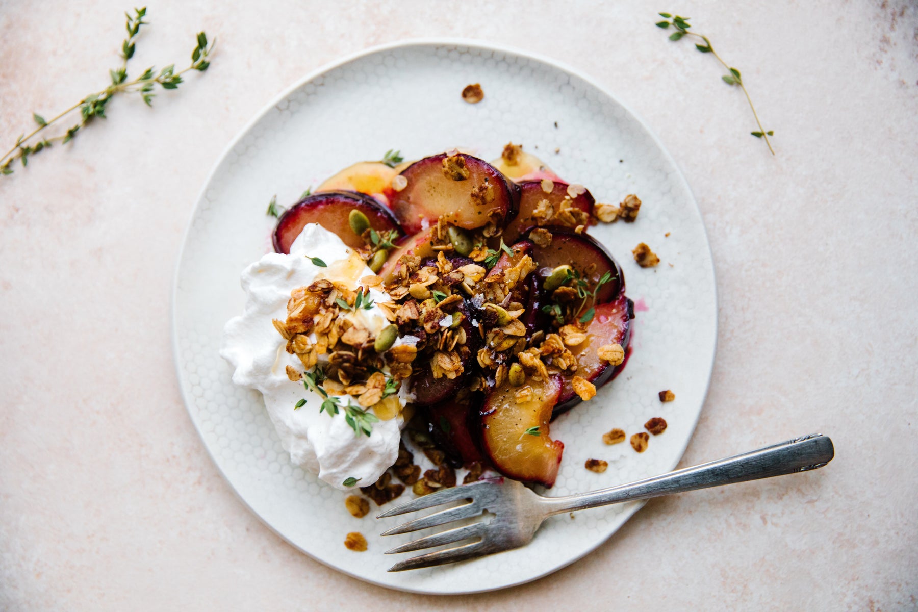 Hot Honey Roasted Plums