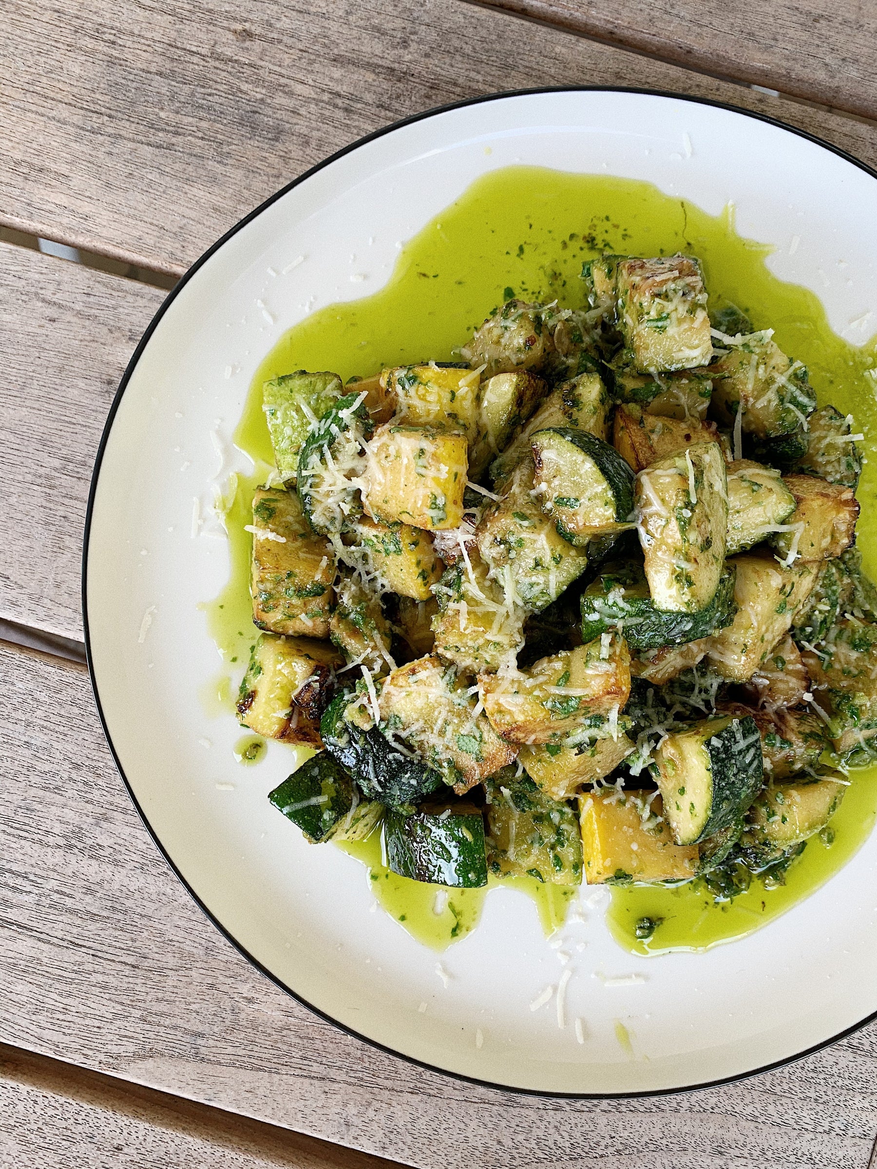Summer Squash with Arugula Pesto