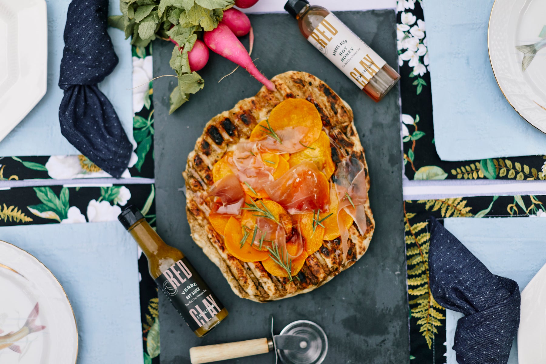 Grilled Butternut Squash Pizza with Hot Honey