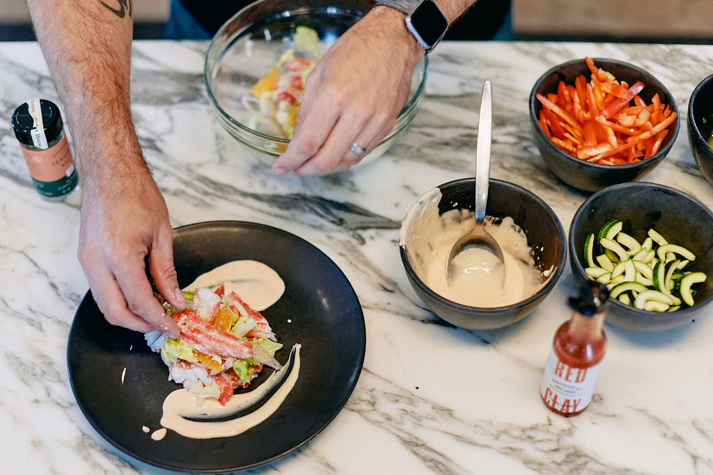Market House King Crab with Red Clay Aioli