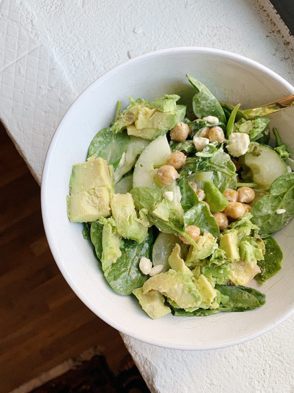 Roasted Chickpea Salad with Hot Honey Vinaigrette