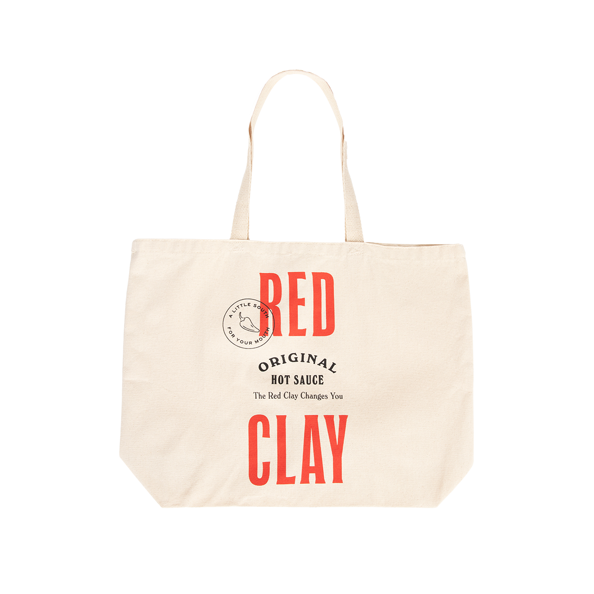 Red Clay canvas market tote